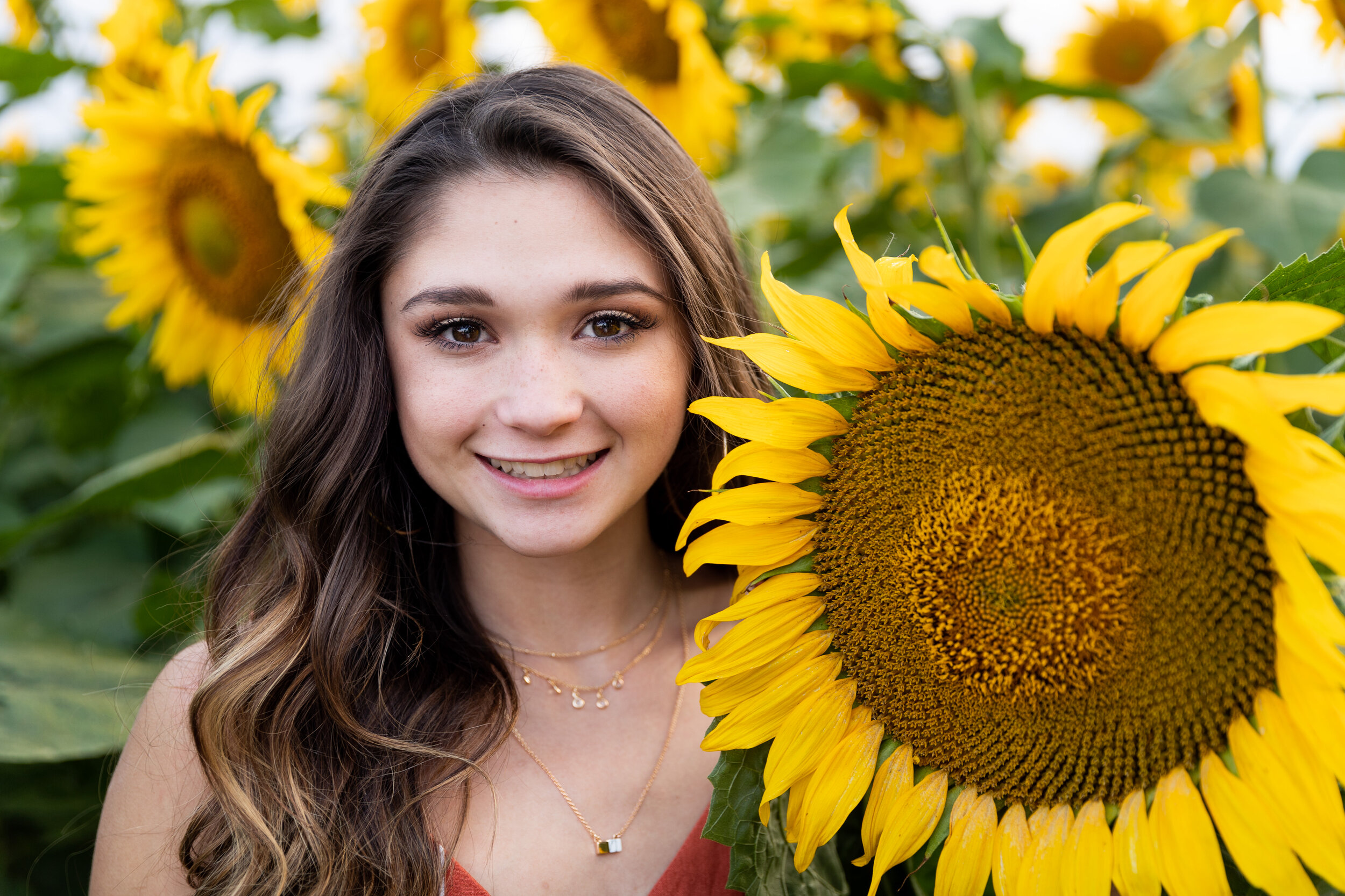 Portrait with sunflower 