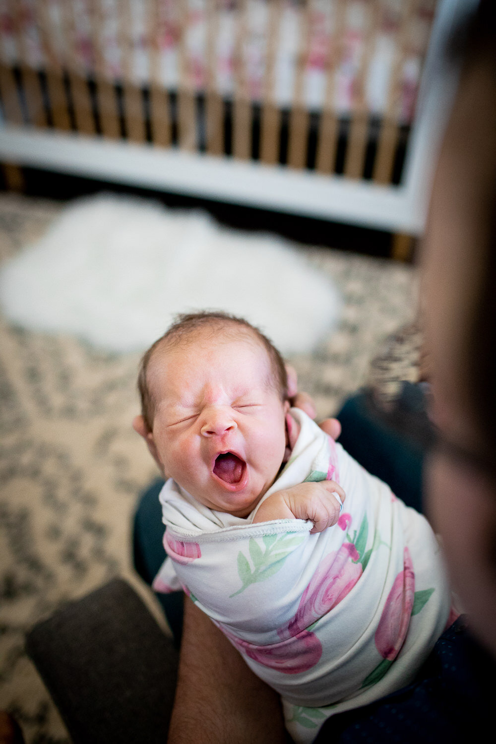 newborn big yawn