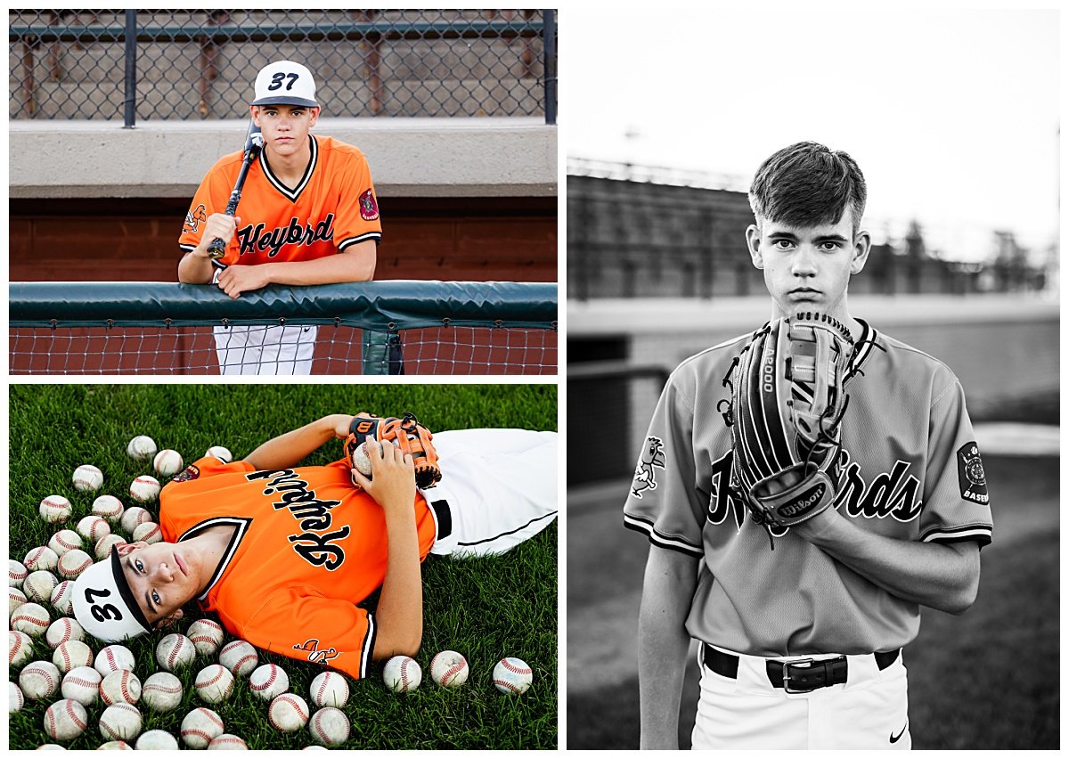 Senior sports photography for baseball.