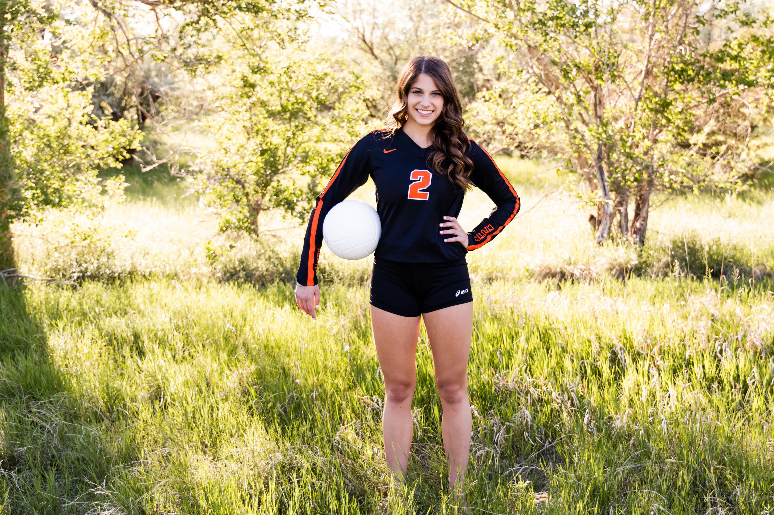 Senior sports photography for volleyball.