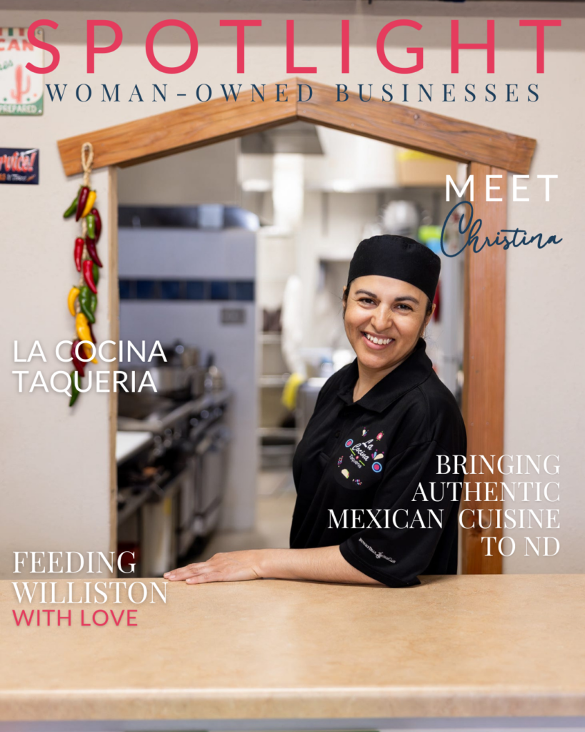 Williston, ND photographer, Kellie Rochelle Photography, features Christina of La Cocina Taqueria, a woman-owned business.