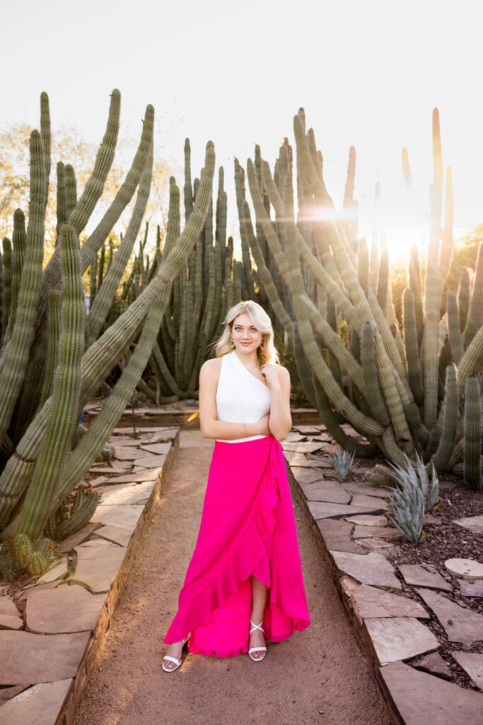 Phoenix Botanical Garden senior photos