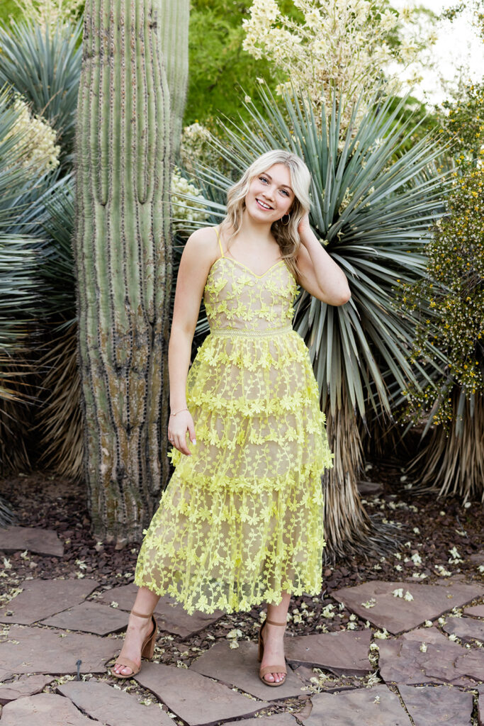 Phoenix Arizona Botanical Garden senior photos