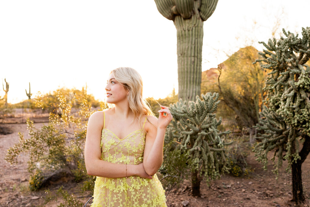 Phoenix Arizona Botanical Garden senior photos