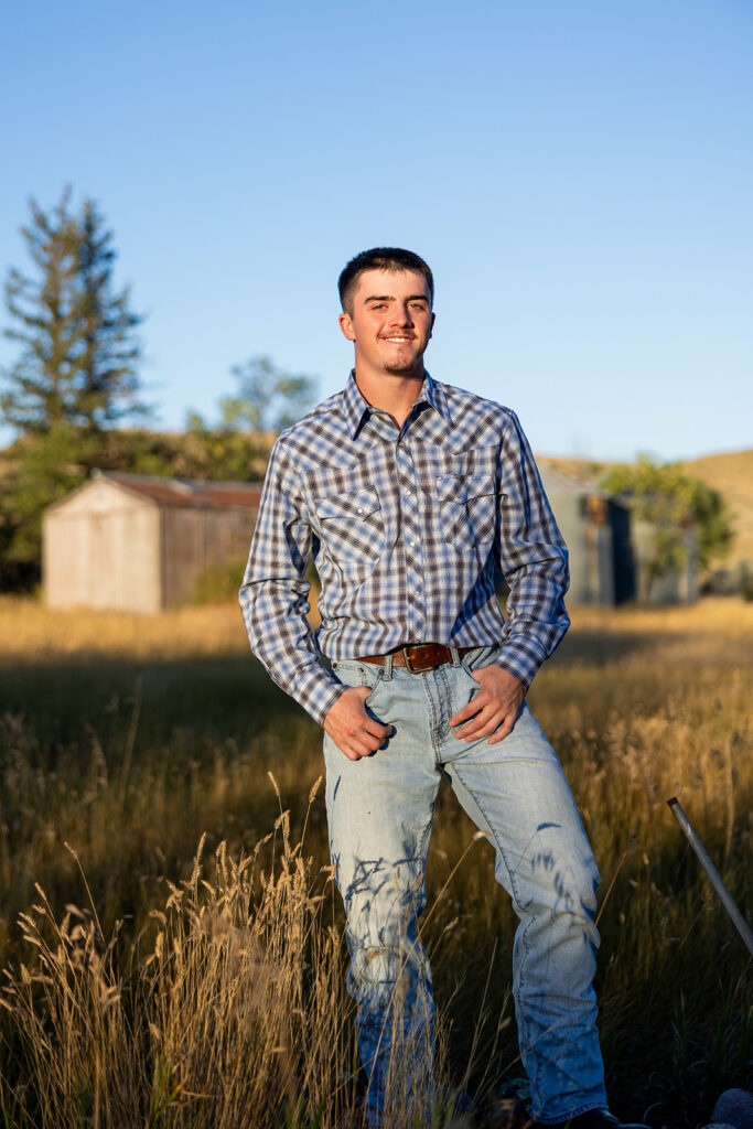 Farm senior photos in North Dakota