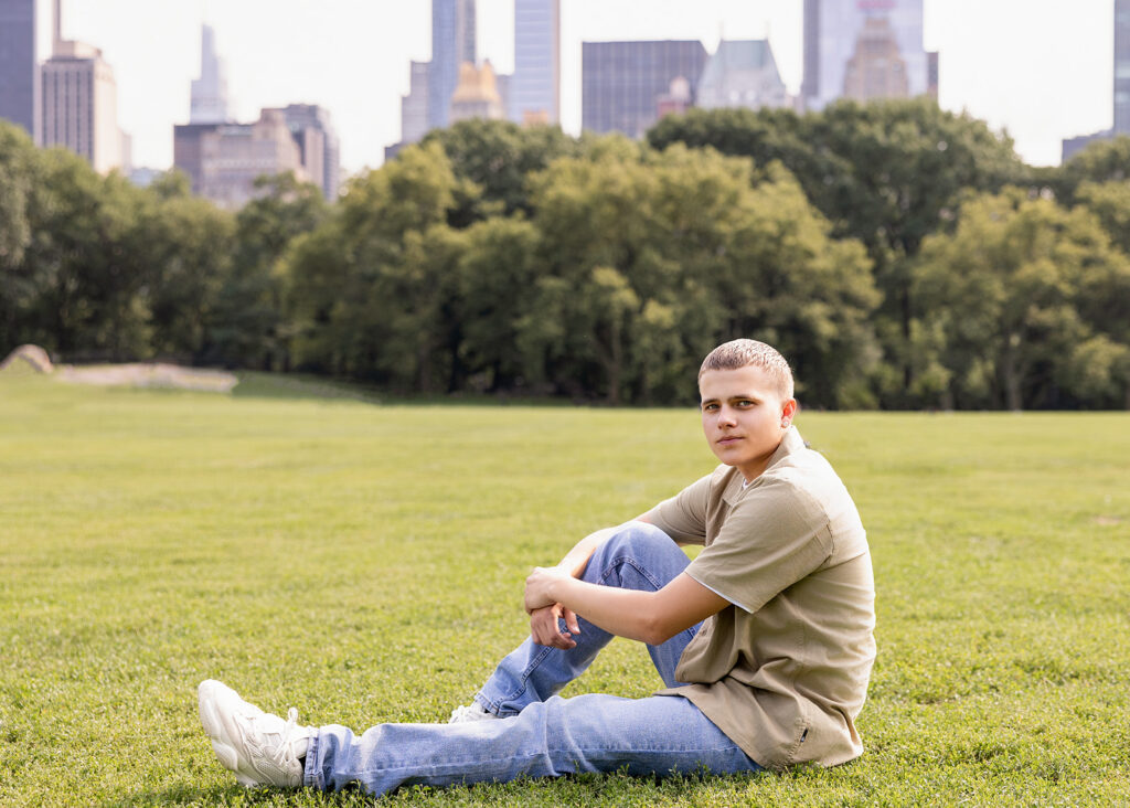 Destination senior photos in Central Park 