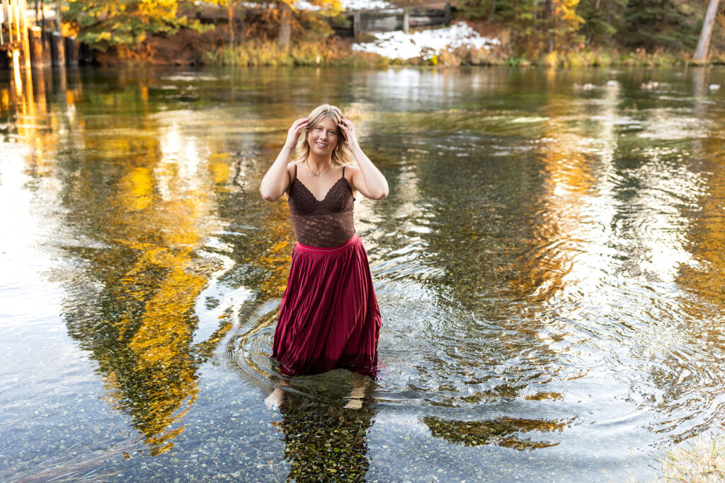Mesa Falls destination senior session 