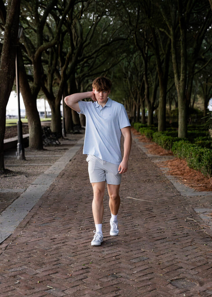 Sunrise light in Waterfront Park in Charleston