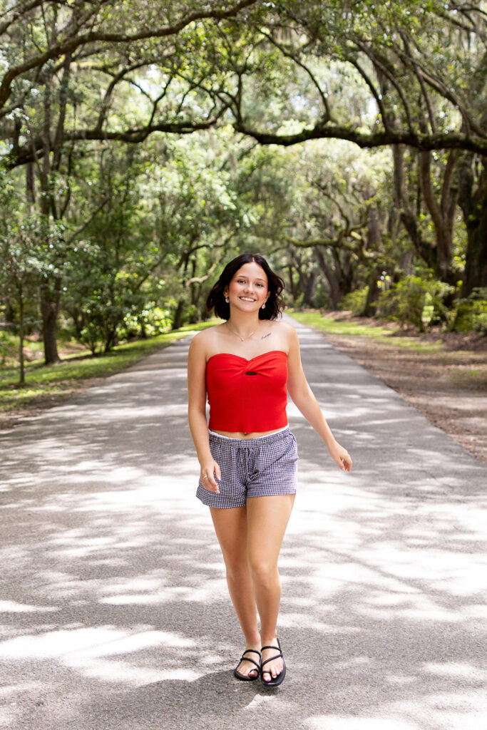 Walking near the Magnolia Plantation